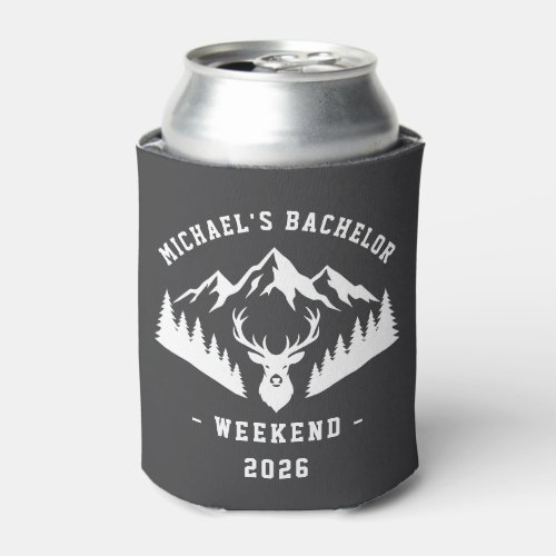 Personalized Bachelor Weekend Mountain Can Cooler