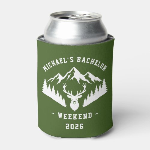 Personalized Bachelor Weekend Mountain Can Cooler