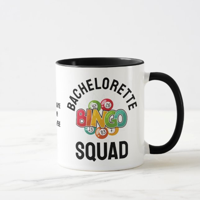 Personalized BACHELORETTE BINGO SQUAD Mug (Right)