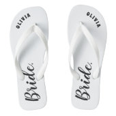 Personalized Bachelorette Bride Flip Flops (Footbed)