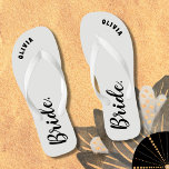 Personalized Bachelorette Bride Flip Flops<br><div class="desc">Personalized Bachelorette Bride flip flops gift for bride.</div>