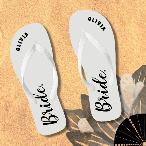 Personalized Bachelorette Bride Flip Flops