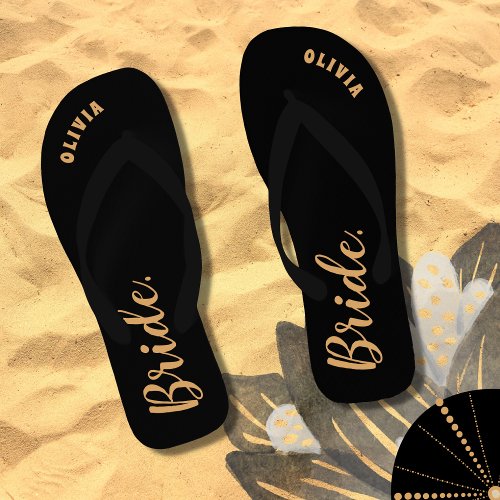 Personalized Bachelorette Bride Flip Flops