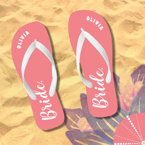 Personalized Bachelorette Bride Flip Flops