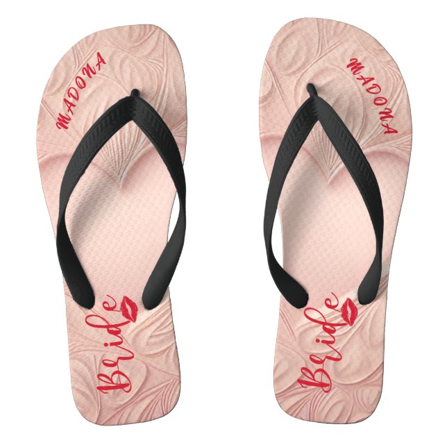 Personalized Bachelorette Bride Flip Flops (Footbed)