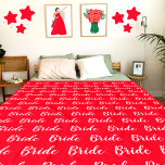 Personalized Bachelorette Bride Pattern Fleece Blanket<br><div class="desc">Personalized Bachelorette Bride pattern blanket gift for bride</div>