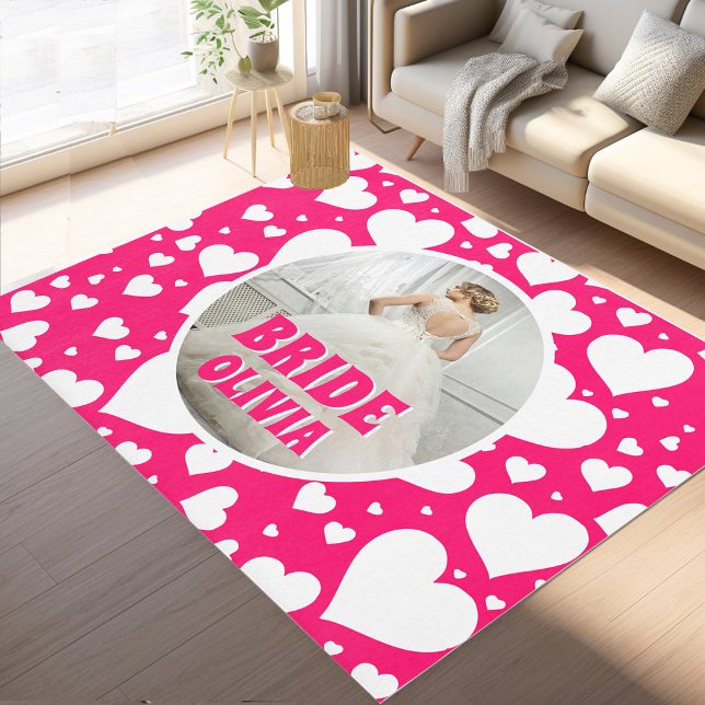 Personalized Bachelorette Bride Photo Area Rug (Creator Uploaded)