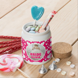 Personalized Bachelorette Bride Photo Candy Jar