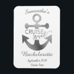 Personalized Bachelorette Cruise Squad  Magnet<br><div class="desc">This design was created though digital art. It may be personalized in the area provided or customizing by choosing the click to customize further option and changing the name, initials or words. You may also change the text color and style or delete the text for an image only design. Contact...</div>