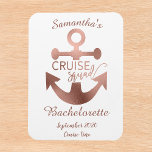 Personalized Bachelorette Cruise Squad Rose Gold M Magnet<br><div class="desc">This design was created though digital art. It may be personalized in the area provided or customizing by choosing the click to customize further option and changing the name, initials or words. You may also change the text color and style or delete the text for an image only design. Contact...</div>
