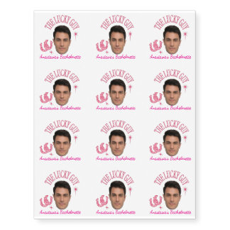 Personalized Bachelorette Custom Groom Photo Party Temporary Tattoos