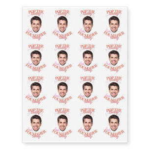 Personalized Bachelorette Custom Photo & Name Temporary Tattoos