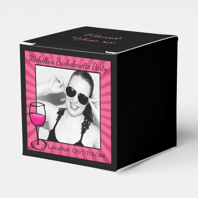 Personalized Bachelorette Frame Favor Boxes (Front Side)