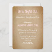 Personalized bachelorette party, bridal shower invitation (Back)