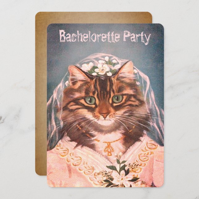 Personalized bachelorette party, bridal shower invitation (Front/Back)