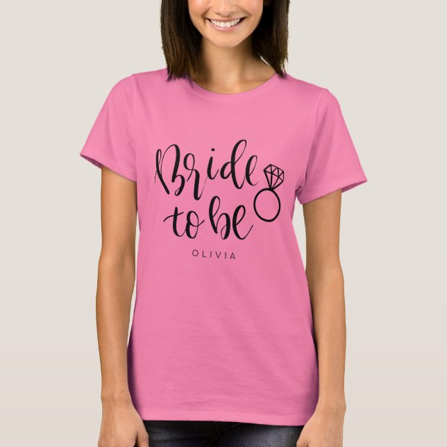 Personalized Bachelorette Party Bride Shirts (Front)