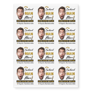 Personalized Bachelorette Party Custom Face & Name Temporary Tattoos