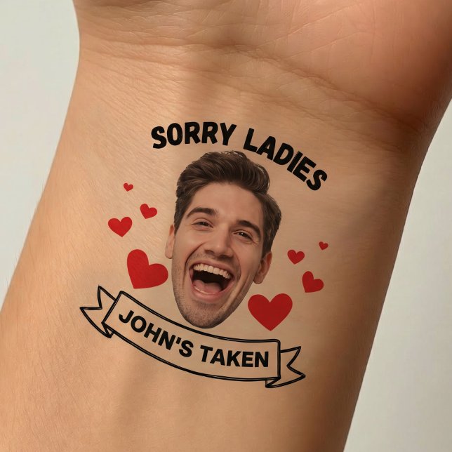 Personalized Bachelorette Party Custom Face & Name Temporary Tattoos (Creator Uploaded)