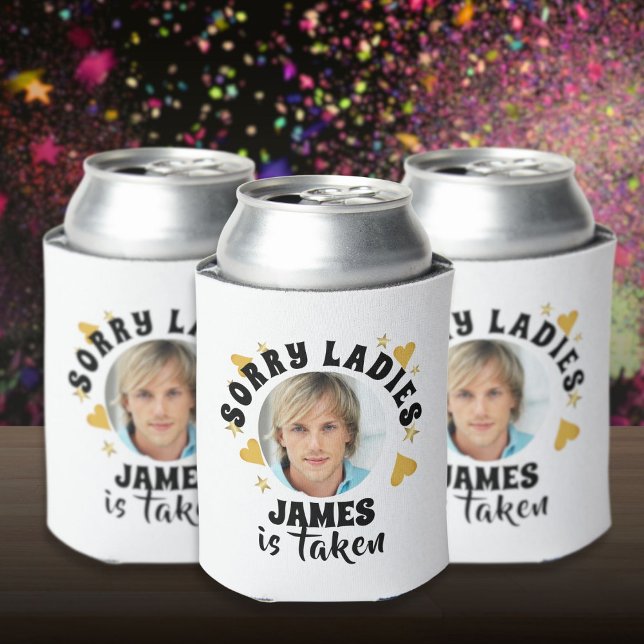 Personalized Bachelorette Party Grooms Face Photo Can Cooler (Personalized Bachelorette Party Grooms Face Photo Can Cooler)