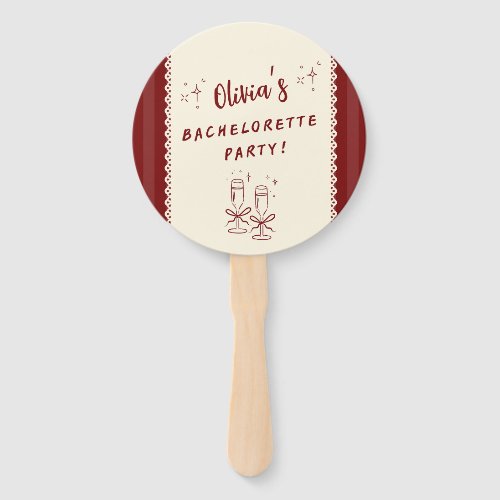 Personalized Bachelorette Party Hand Fans