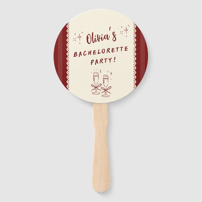 Personalized Bachelorette Party Hand Fans (Front)