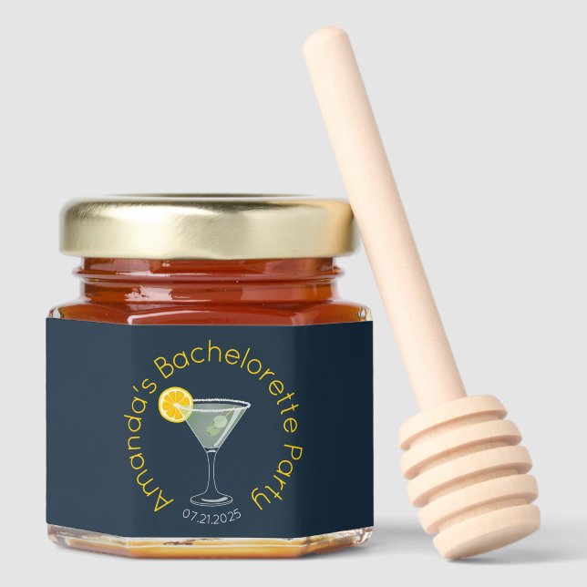 Personalized Bachelorette Party  Honey Jar Favors (Front)