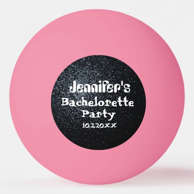 Personalized Bachelorette Party Name Date Ping Pong Ball (Back)