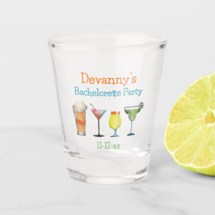 Personalized Bachelorette Party Name Date Shot Glass
