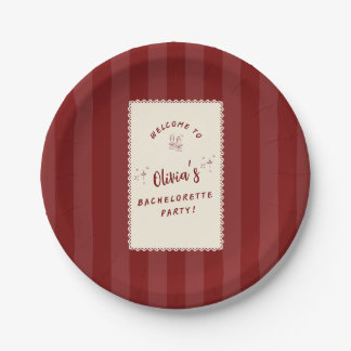Personalized Bachelorette Party Paper Plates