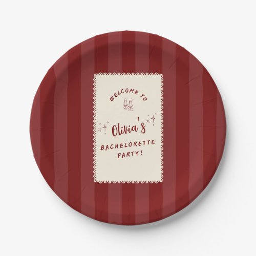 Personalized Bachelorette Party Paper Plates