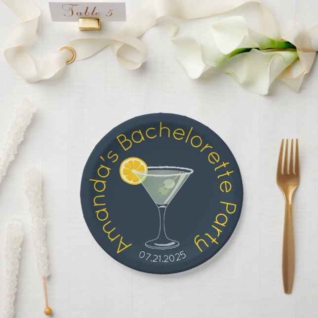 Personalized Bachelorette Party  Paper Plates (Wedding)