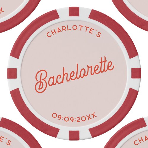 Personalized Bachelorette Party Poker Chips
