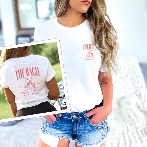 Personalized Bachelorette Party Social Club Custom T_Shirt