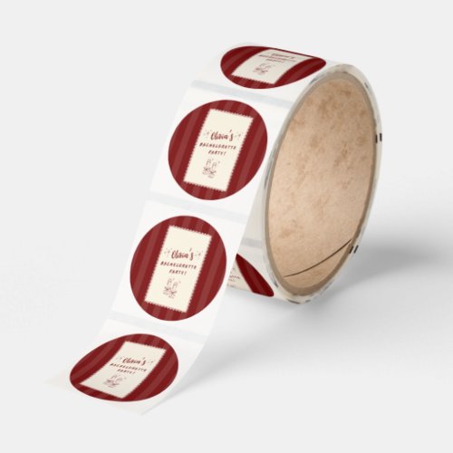 Personalized Bachelorette Party Sticker Roll