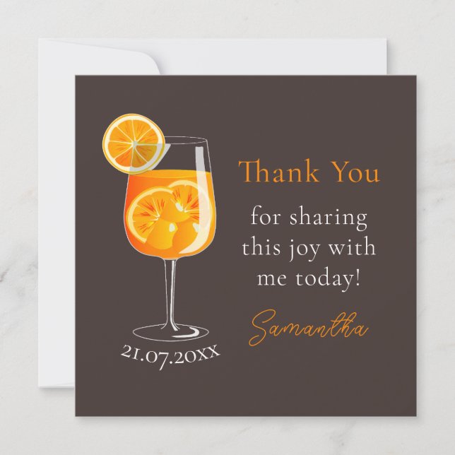Personalized Bachelorette Party Thank You Card (Front)