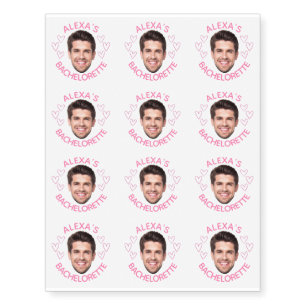 Personalized Bachelorette Party with Photo & Name Temporary Tattoos