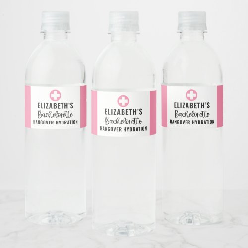 Personalized Bachelorette Recovery  Water Bottle Label
