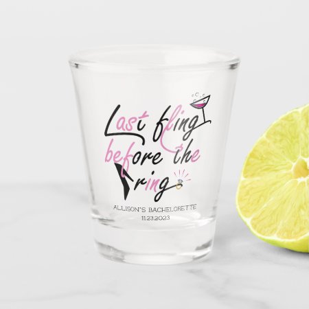 Personalized Bachelorette Weekend Party Favor Shot Glass