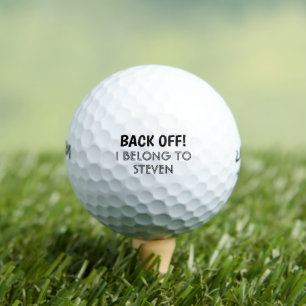 Personalized Back Off Funny Golf Balls