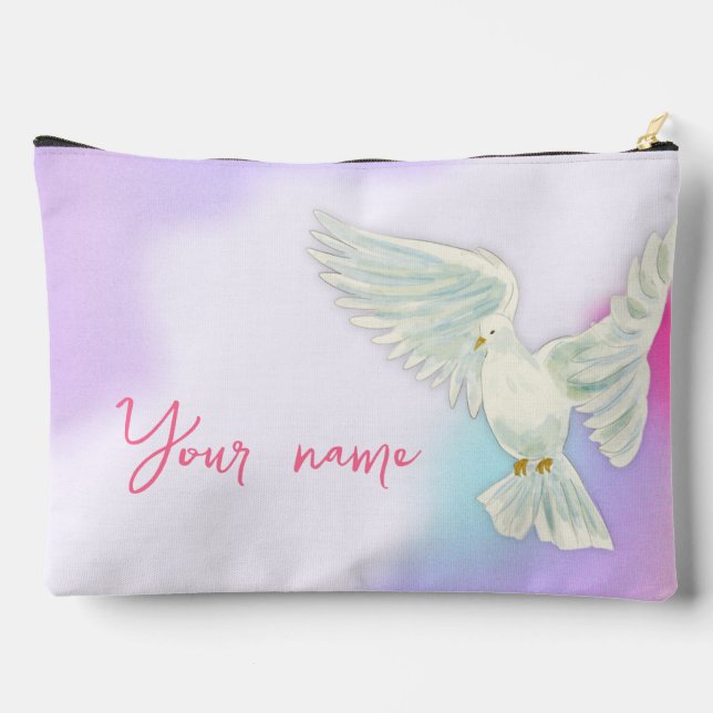 Personalized Back + "Praise God" Front Design Accessory Pouch (Back)