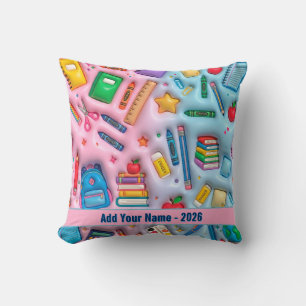 Personalized Back to School 2026 Throw Pillow