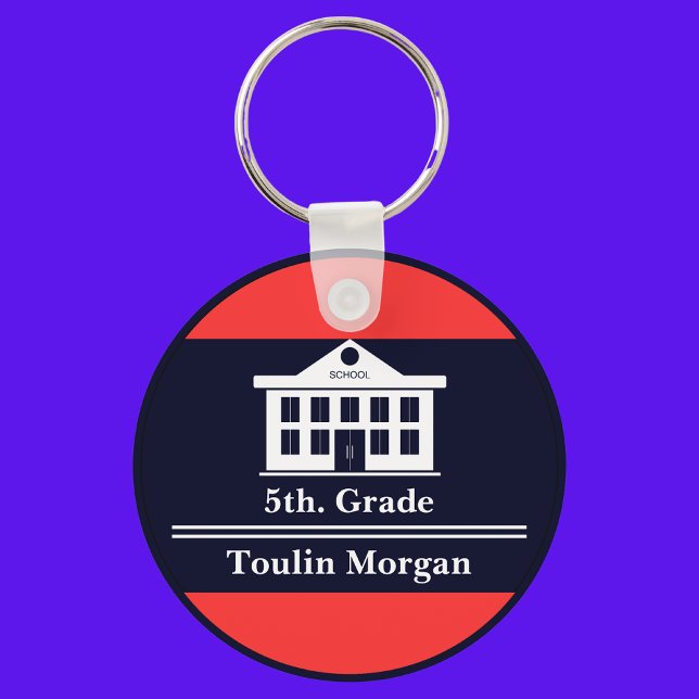 Personalized Back to School 5th. Grade Keychain (Creator Uploaded)
