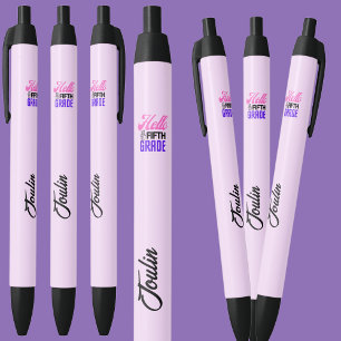 Personalized Back To School 5th Grade Pen