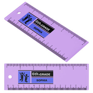 Personalized Back to School 6th Grade Ruler