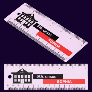 Personalized Back to School 6th Grade Ruler