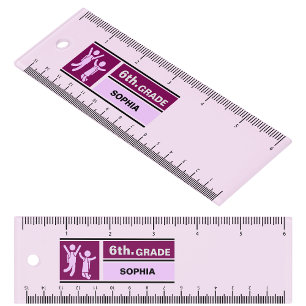 Personalized Back to School 6th Grade Ruler
