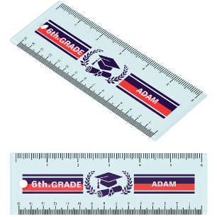 Personalized Back to School 6th Grade Ruler