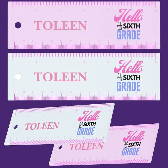 Personalized Back To School 6th Grade Ruler (Creator Uploaded)