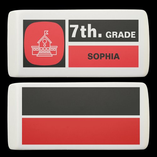 Personalized Back to School 7th Grade Eraser