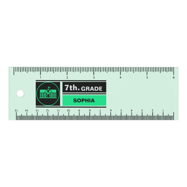 Personalized Back to School 7th Grade Ruler (Front)